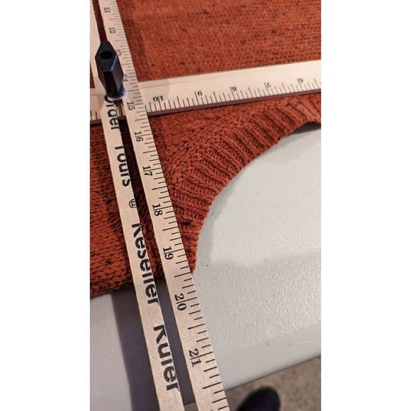 Oddi Women Rust Orange Knitted Sleeveless Tunic Sweater Size Small - Picture 11 of 12